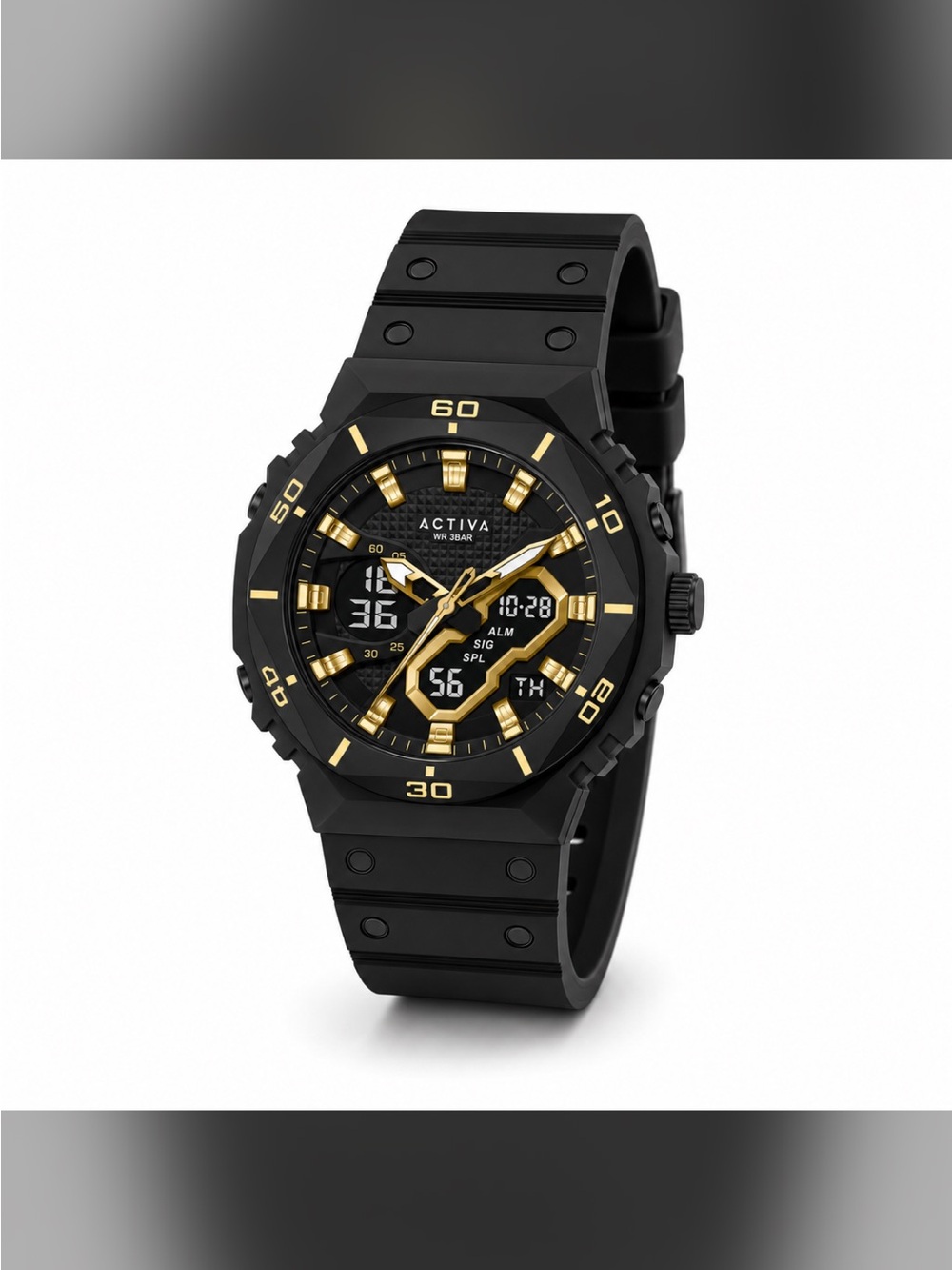 Activa X Invicta Digital Men's Watch - 48mm. Black (ACW8120-003)
